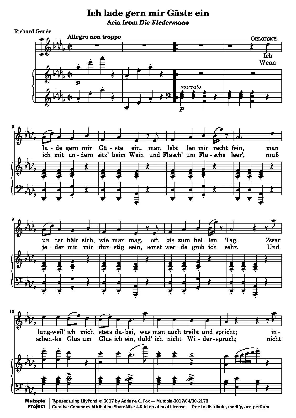 StraussJJ - Ich lade gern mir Gäste ein (Aria from Die Fledermaus)