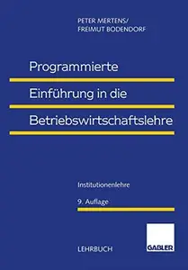 Programmierte Einführung in die Betriebswirtschaftslehre: Institutionenlehre