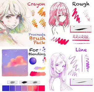 Crayon Procreate Brushes Pack