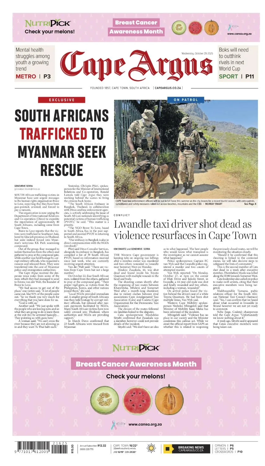 Cape Argus - 29 October 2025