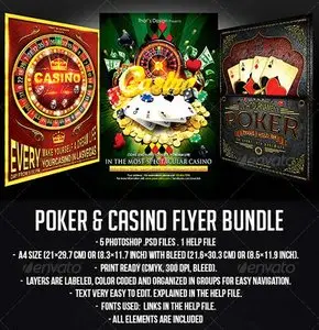 GraphicRiver Poker and Casino Flyer Bundle