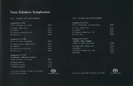 Franz Schubert - Symphonien 1-8, Dialog & Eplilog - Jonathan Nott & Bamberger Symphoniker (2011) {6CD Set, Tudor TUD301610}