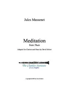 Jules Massenet Meditation from Thais - Clarinette et Piano