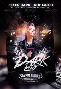 GraphicRiver Flyer Dark Lady Party
