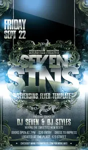 Colored Sins Flyer Template