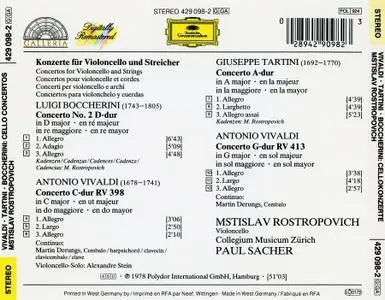 Mstislav Rostropovich, Paul Sacher, Collegium Musicum Zürich - Vivaldi, Tartini, Boccherini: Cello Concertos (1989)
