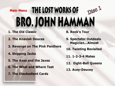 Bro. Hamman's Lost Works Dvd Set (6 DVD's)