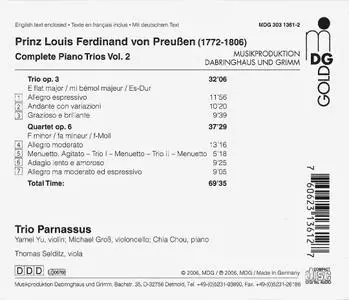 Trio Parnassus - Prinz Louis Ferdinand von Preussen: Complete Piano Trios, Vol. 2 (2006)