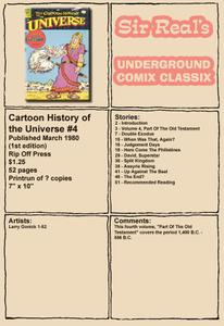 Cartoon History of the Universe 04 1st Edition 1980 Rip Off Press Sir Real