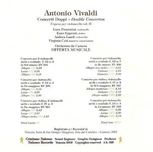 Luca Fiorentini, Virginia Ceri, Offerta Musicale - Antonio Vivaldi: Concerti Doppi - L'opera per violoncello, Vol. 2 (2022)