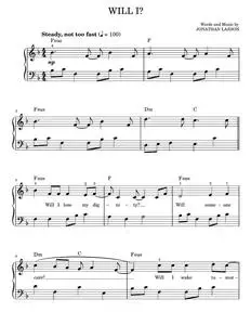 Will I? - Jonathan Larson, Rent Movie (Easy Piano)