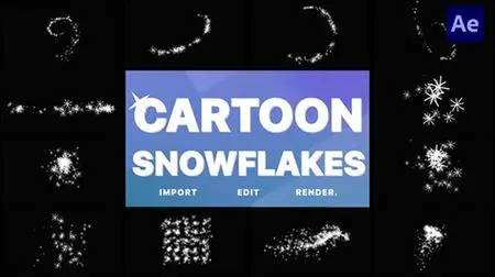 Cartoon Snowflakes And Snowfalls | After Effects 36107592