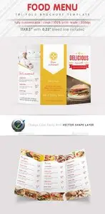 GraphicRiver Food Menu Tri Fold Brochure