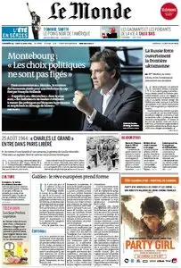 Le Monde du Dimanche/Lundi, 24./25. Août 2014