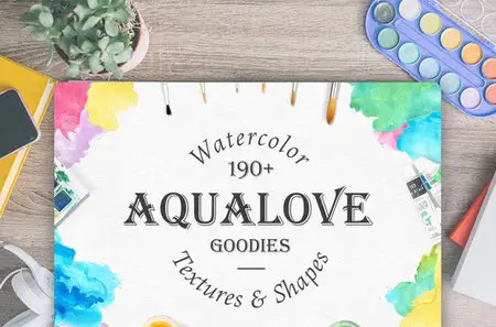 CreativeMarket - Aqualove - Watercolor Goodies