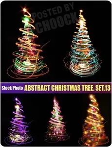 Abstract Christmas tree. Set.13 - Stock Photo