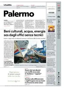 la Repubblica Palermo - 3 Ottobre 2018