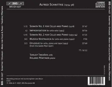 Alfred Schnittke - Epilogue, Music for Cello & Piano (2007) {BIS Schnittke Edition, BIS-1427} (Item #23)