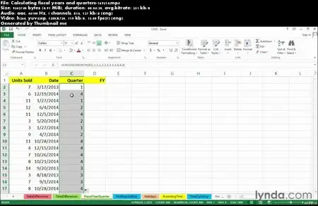 Lynda - Excel 2013: Working with Dates and Times (repost)