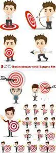 Vectors - Businessman with Targets Set