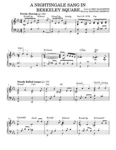 A Nightingale Sang In Berkeley Square [Jazz version] (arr. Brent Edstrom) - The Manhattan Transfer (Piano Solo)