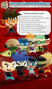 GraphicRiver Cartoon Superhero Mascot Creator