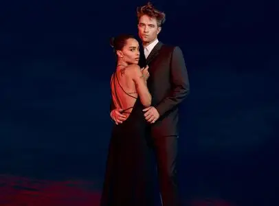 Zoe Kravitz and Robert Pattinson by Gizelle Hernandez for Entertainment Weekly February 2022