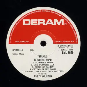 Chris Youlden - Nowhere Road (Deram 1973) 24-bit/96kHz Vinyl Rip