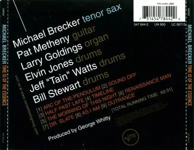 Michael Brecker - Time Is Of The Essence (1999) {Verve 547 844-2}