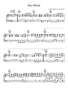 Four Winds - Bright Eyes (Piano-Vocal-Guitar (Piano Accompaniment))