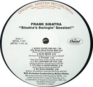 Frank Sinatra: Sinatra's Swingin' Session! (Japan MFSL Limited Edition 200-Gm Pressing - 24/96)