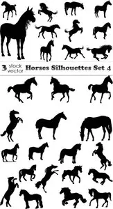 Vectors - Horses Silhouettes Set 4