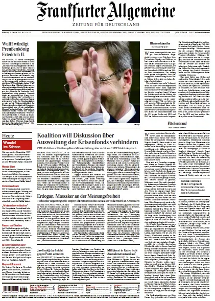 Frankfurter Allgemeine Zeitung vom 25. Januar 2012