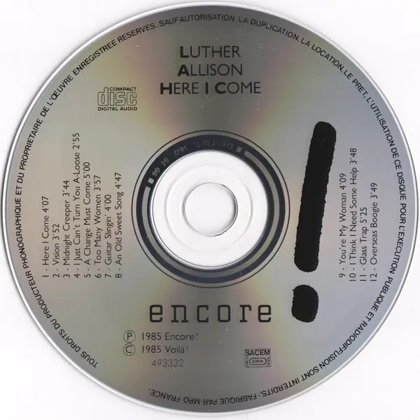 Luther Allison - Here I Come (1985) [Reissue 2000] / AvaxHome