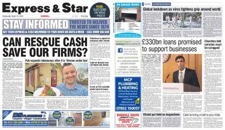 Express and Star Sandwell Edition – March 18, 2020