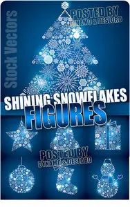Shining snowflakes figures - Stock Vectors