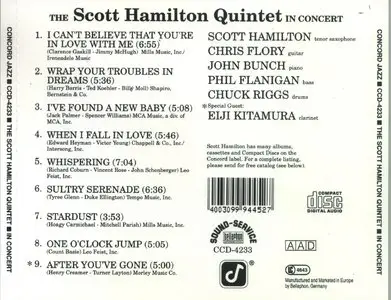 The Scott Hamilton Quintet - In Concert (1983)