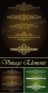 Calligraphic Vintage Elements Vector