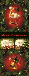 Merry Christmas Cards Vector