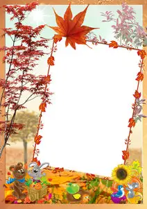 Nursery frame for Photoshop - an Autumn