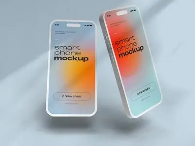 Smart Phone Mockup Design with Editable Background 535891766