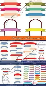 Vintage ribbons vector 2