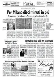 LA PROVINCIA PAVESE 13 DICEMBRE 2009