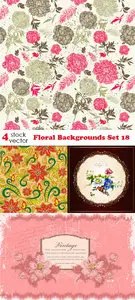 Vectors - Floral Backgrounds Set 18