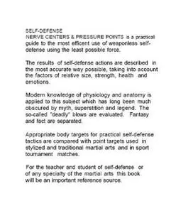 Self-Defence: Nerve Centers & Perssure Points Guide