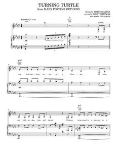 Turning Turtle (from Mary Poppins Returns) - Meryl Streep & Company (Piano-Vocal-Guitar)
