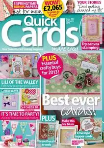 Quick Cards Made Easy – January 2013