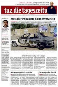 Tageszeitung TAZ vom 15 April 2015