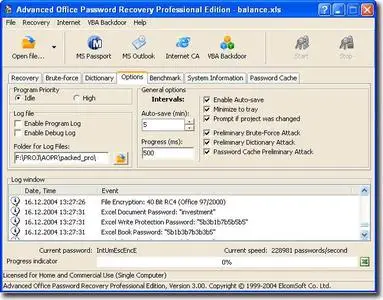 Advanced Office Password Recovery Professional ver.3.11