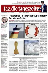 Tageszeitung TAZ vom 21 April 2015